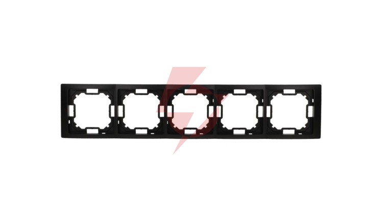 Simon Basic Ramka 5-krotna Neos IP20 czarny mat BMRC5/49