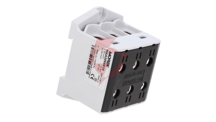 Złączka OTL95-3 kolor czarny 3xAl/Cu 6-95mm2 1000V AC / 1500V DC Zacisk uniwersalny MAA3095S10