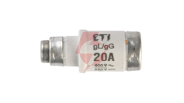 Wkładka bezpiecznikowa D02 20A gG 400V AC/250V DC E18 002212001