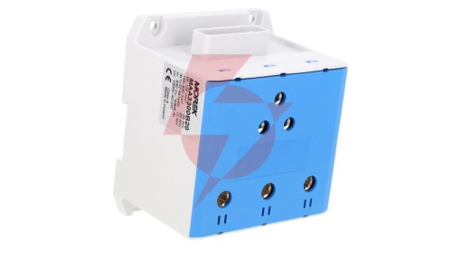 Złączka OTL300-3B niebieska3xAl/Cu95-300mm2 6x1x40 1000V AC/1500 DC Zacisk uniwersalny z wejściem na szynę elastyczną MAA3300B20