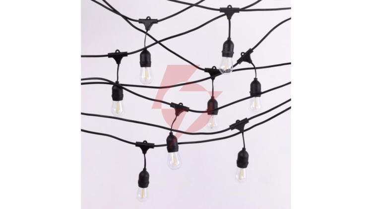 Girlanda Ogrodowa ZESTAW LED 10m +10 żarówek filament G45 E27 1W 2700K