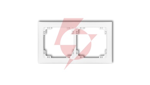 DECO Ramka uniwersalna podwójna z tworzywa DECO Soft, biały mat 25DRSO-2