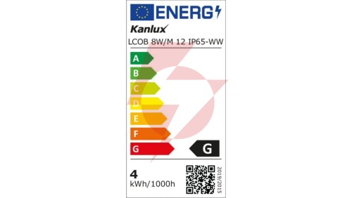 Taśma LED 12V LCOB 8W/M 12 IP65-WW 680lm/m 3000K Ra90 IP65 rolka 5mb 3 lata Gwarancji 33365