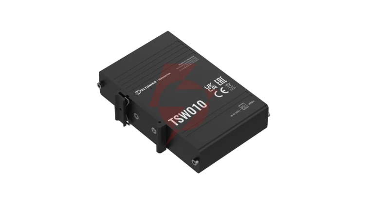 Switch 5x RJ45 100Mb/s, Passive PoE, IP30, DIN Teltonika TSW010