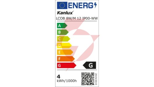 Taśma LED 12V LCOB 8W/M 12 IP00-WW 720lm/m 3000K Ra90 rolka 5mb 3lata Gwarancji 33364