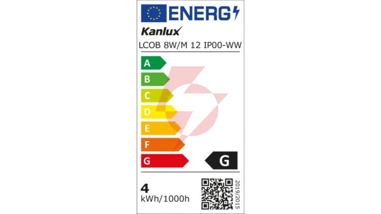 Taśma LED 12V LCOB 8W/M 12 IP00-WW 720lm/m 3000K Ra90 rolka 5mb 3lata Gwarancji 33364