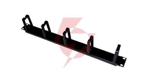 Organizator kabli 1U 19 5 plastikowych uchwytów, czarny ALANTEC PK009