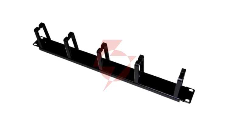 Organizator kabli 1U 19 5 plastikowych uchwytów, czarny ALANTEC PK009