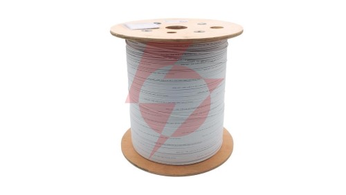 Kabel światłowodowy wewnętrzny FTTH 2 włóknowy SM 9/125 OS2 G57A1 B2ca LSOH biały 1km DK-D3902-1-SC-W