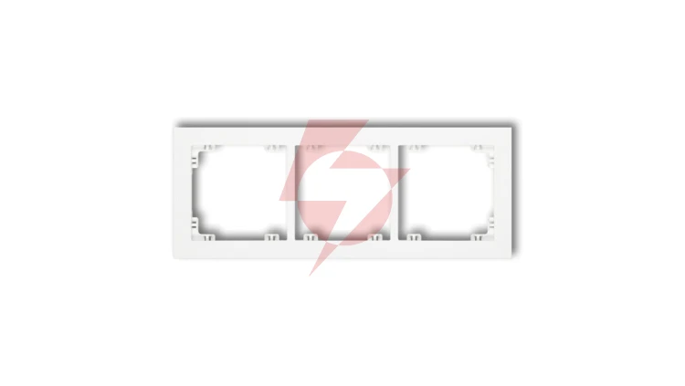 DECO Ramka uniwersalna potrójna z tworzywa, biały mat 25DR-3