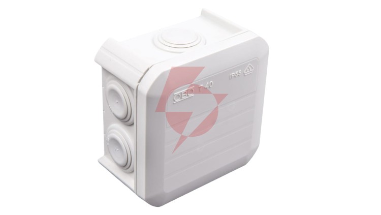 Puszka n/t odgałęźna 90x90x52 IP55 T 40 2007045 dławiki elastyczne /5szt./
