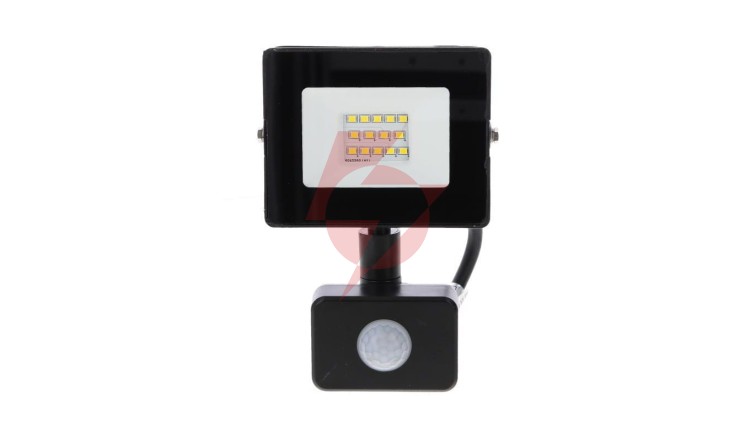 NAŚWIETLACZ LED SMD KASTEL 10W 4000K 800LM IP65 CZARNY CZ. PIR C64-S-LFK-010BL-4K