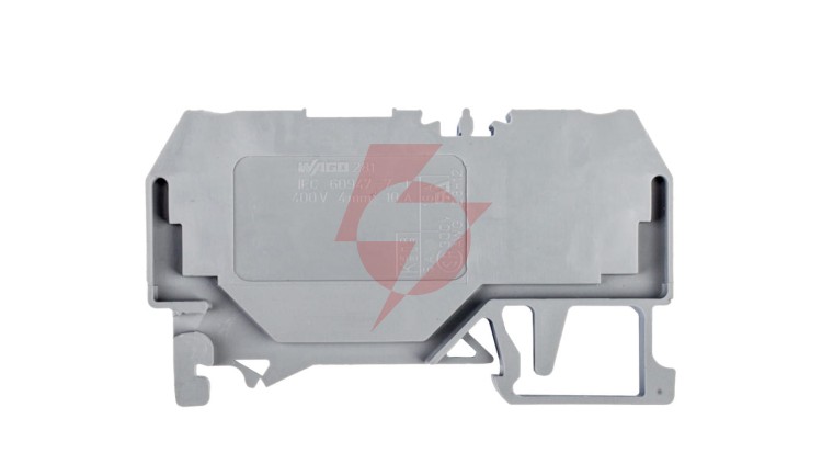 Złączka szynowa 2-przewodowa 4mm2 szara 281-916