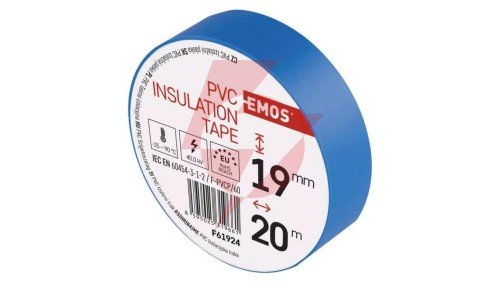 Taśma izolacyjna PVC 19mm / 20m niebieska F61924 /10szt./