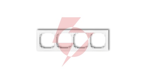 DECO Ramka uniwersalna poczwórna z tworzywa DECO Soft, biały mat 25DRSO-4