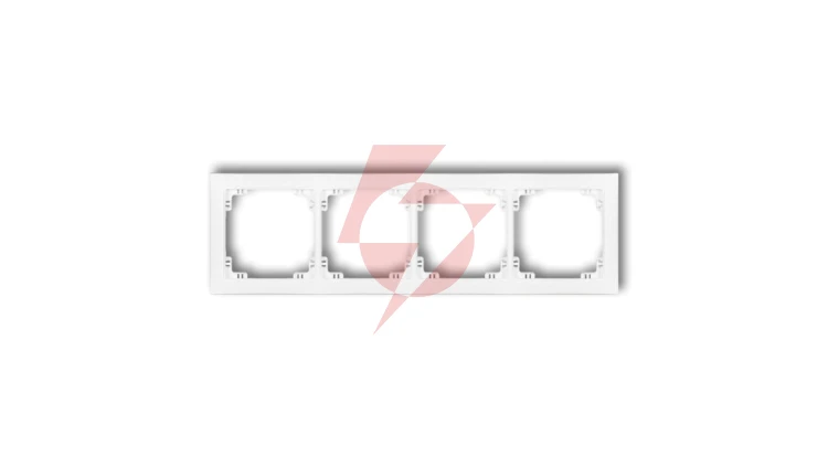 DECO Ramka uniwersalna poczwórna z tworzywa DECO Soft, biały mat 25DRSO-4