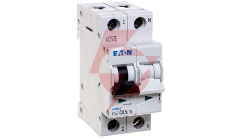 Wyłącznik nadprądowy 1P+N C 0,5A 15kA AC FAZ C05/1N 278657
