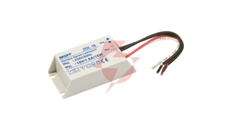 Zasilacz napięciowy typ ZOL16 100 - 240 V AC / 10 V DC 16 W IP 68 0 0