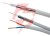 Przewód kabel koncentryczny z zasilaniem do cctv biały k60+2x0,5mm2 elektrokabel 1m