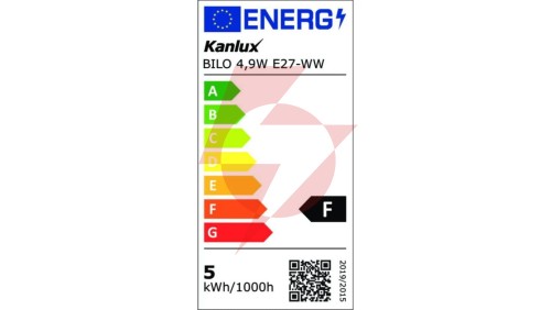 Żarówka LED E27 BILO 4,9W E27-WW 470lm 3000K barwa ciepła 23419