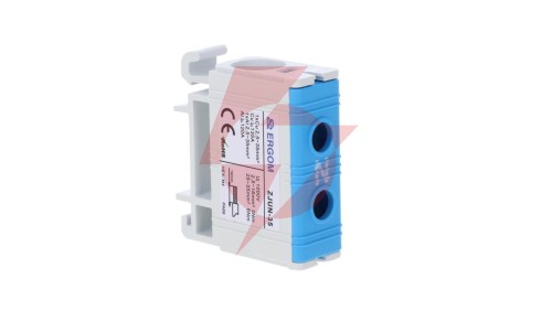 Złączka szynowa 1-torowa ZJUN-35/BL niebieska R34RR-07010002603