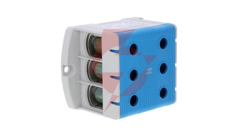 Złączka szynowa 3-torowa ZJUN-3x150/BL niebieska R34RR-07010022401