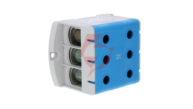 Złączka szynowa 3-torowa ZJUN-3x150/BL niebieska R34RR-07010022401
