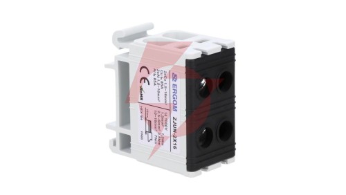Złączka szynowa 2-torowa ZJUN-2x16/BK czarna R34RR-07010019103