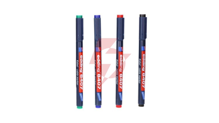 Zestaw czterech pisaków (czarny ,niebieski, czerwony, zielony) EDDING 8407 SET 0,3mm różne kolory E04ZP-01090700101