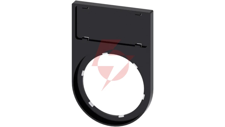 Ramka do etykiet zatrzaskiwanych 12,5x27mm czarna zaokrąglona otwór 22mm SIRIUS ACT 3SU1900-0AR10-0AA0