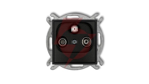 ICON Mechanizm gniazda abonenckiego RTV-SAT końcowego 1,5dB czarny mat 12IGS