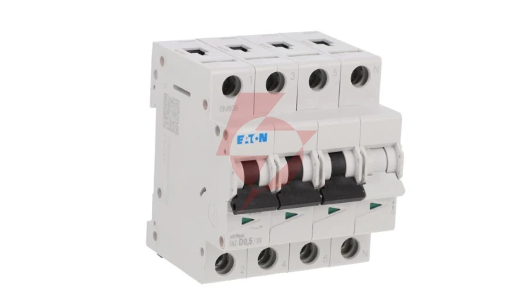 Wyłącznik nadprądowy 3P+N D 0,5A 15kA AC FAZ-D0,5/3N 278982