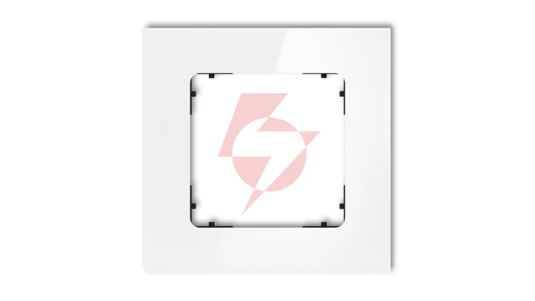 ICON Ramka uniwersalna pojedyncza kwadratowa - efekt szkła (ramka: biała spód: czarny) 0-12-IRSK-1