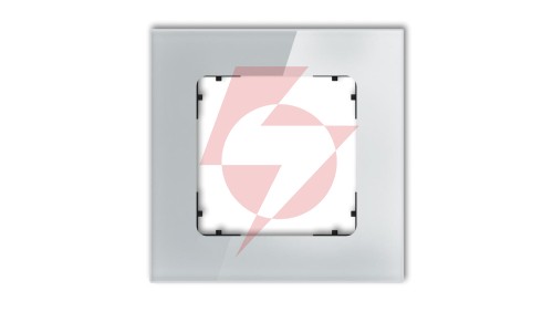 ICON Ramka uniwersalna pojedyncza kwadratowa - efekt szkła (ramka: szara spód: czarny) 15-12-IRSK-1