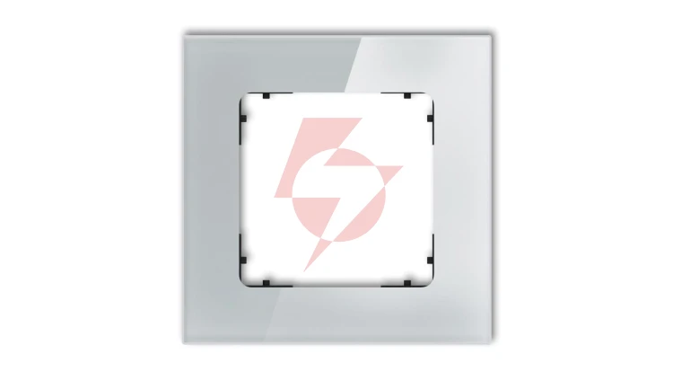 ICON Ramka uniwersalna pojedyncza kwadratowa - efekt szkła (ramka: szara spód: czarny) 15-12-IRSK-1