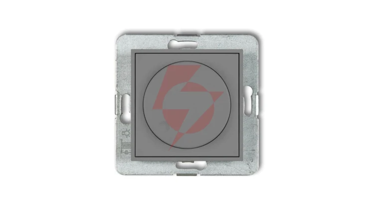 ICON Mechanizm elektronicznego regulatora oświetlenia przyciskowo-obrotowego szary mat 27IRO-1