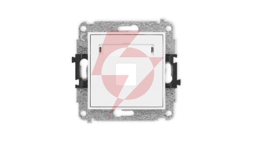 ICON Mechanizm gniazda multimedialnego pojednczego bez modułu (standard Keystone) biały mat 25IGM-1P