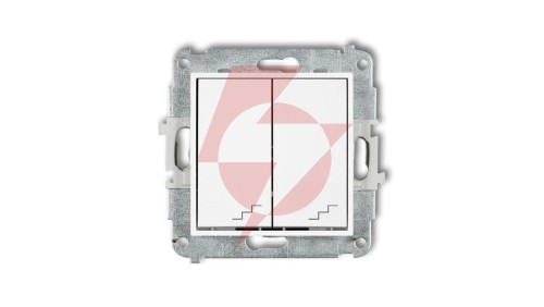 ICON Mechanizm łącznika podwójnego schodowego biały mat 25IWP-33