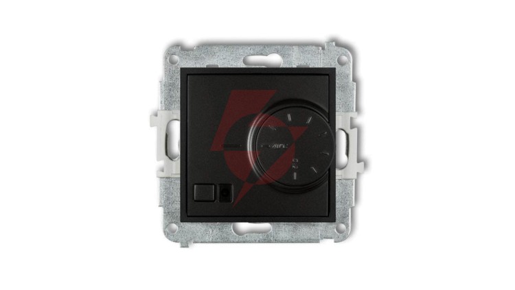 ICON Mechanizm elektronicznego regulatora temperatury z czujnikiem podpodłogowym czarny mat 12IRT-1