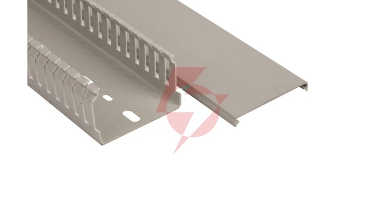 Korytko grzebieniowe samogasnące 60x40 szare z pokrywą UV ECS6040 /2m/