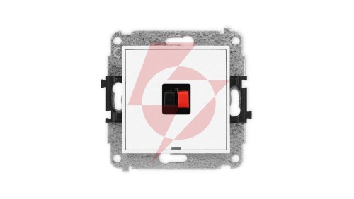 ICON Mechanizm gniazda głośnikowego pojedynczego, bez pola opisowego biały IGGBO-1