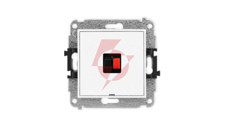 ICON Mechanizm gniazda głośnikowego pojedynczego, bez pola opisowego biały IGGBO-1