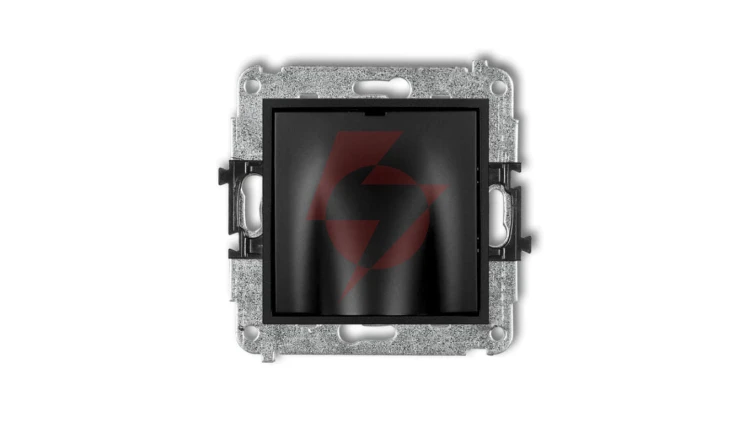 ICON Mechanizm wypustu kablowego czarny mat 12IWPK