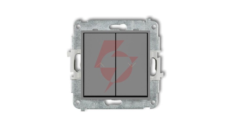 ICON Mechanizm łącznika żaluzjowego z podtrzymaniem szary mat 27IWP-88