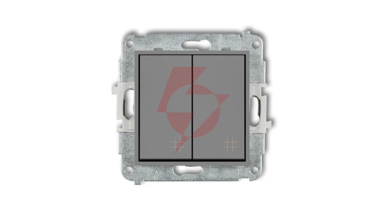 ICON Mechanizm łącznika podwójnego krzyżowego szary mat 27IWP-66