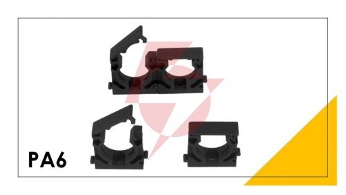 Uchwyt do peszla PA6 karbowanego czarny DN 17 nr kat. 795.117.1 /1szt./