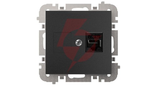 SANTRA gniazdo 1xkomputerowe RJ45 bez ramki podtynkowe czarny 4148-19
