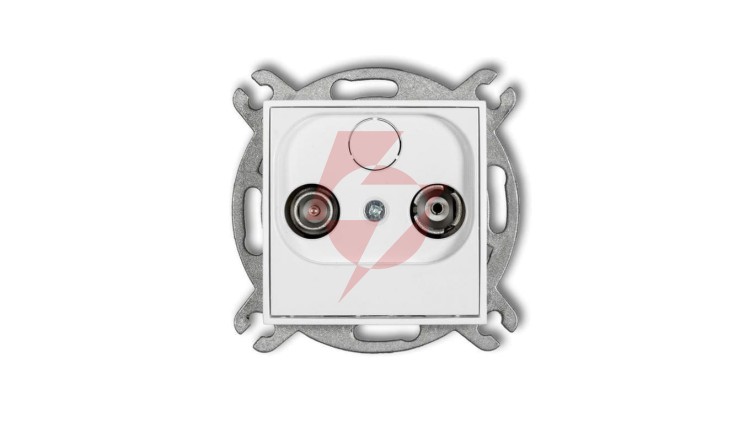 ICON Mechanizm gniazda abonenckiego RTV końcowego 2dB biały IG2K