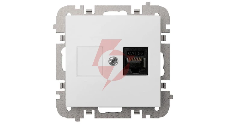 SANTRA gniazdo 1xkomputerowe RJ45 bez ramki podtynkowe biały 4148-10