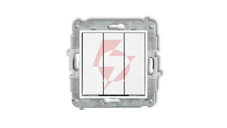 ICON Mechanizm łącznika potrójnego biały IWP-7